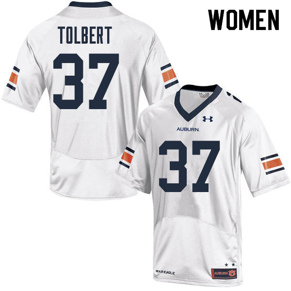 Women Auburn Tigers #37 C.J. Tolbert College Football Jerseys Sale-White